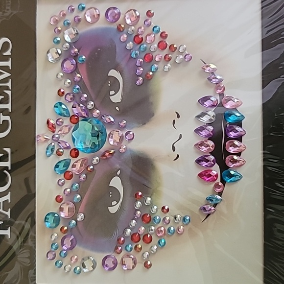 Face Gems 3D Crystal Colorful Acrylic Rhinestone Sticker Reuseable Decorations 2 - Picture 3 of 4